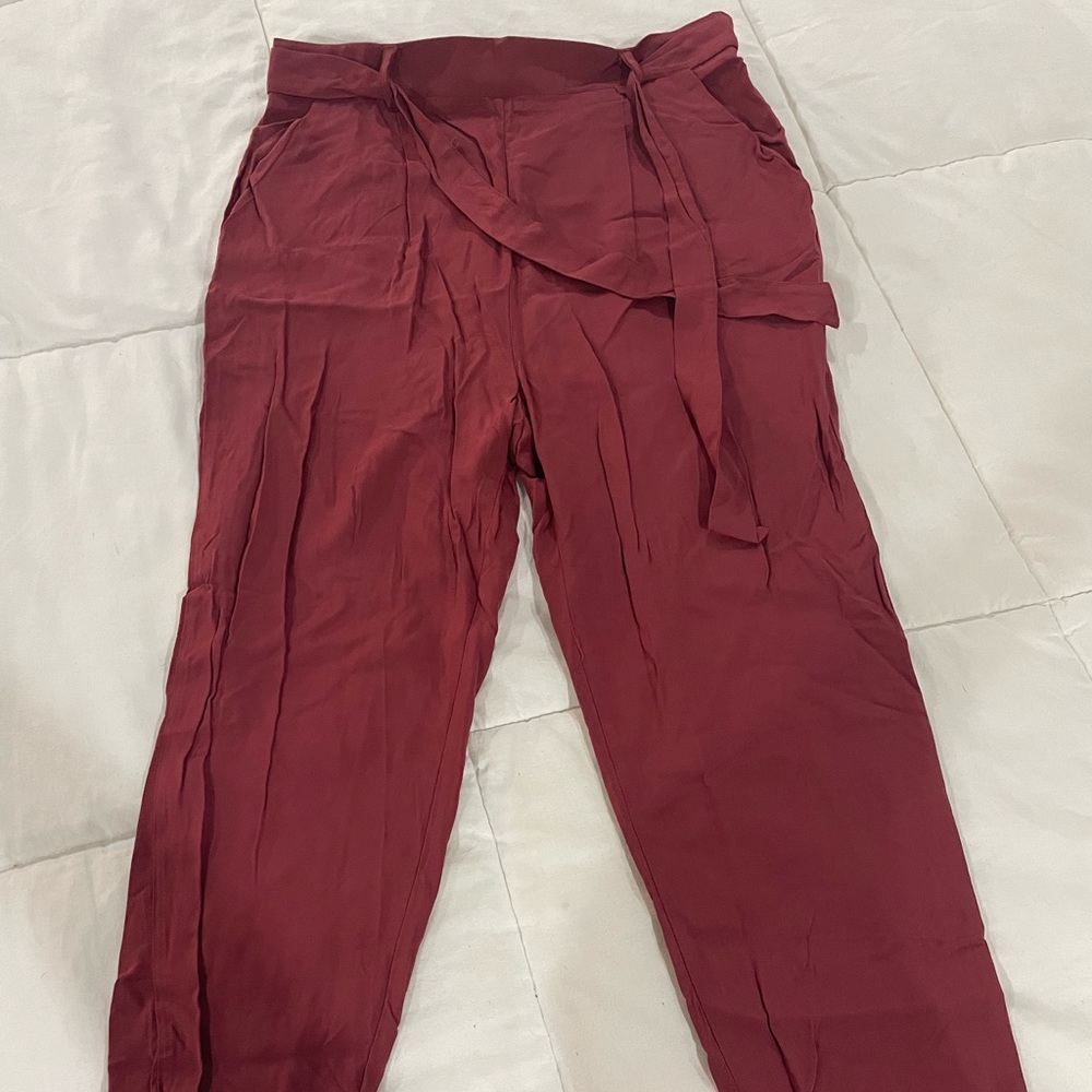 Burgundy work/everyday pants- semi loose-